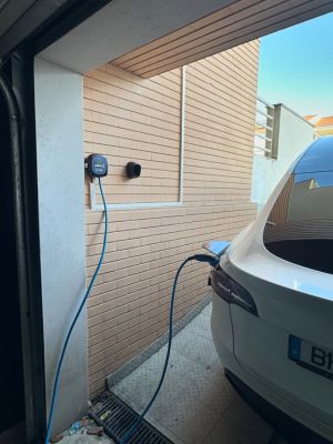 Instalação de cabo para wallbox